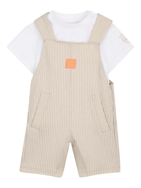  Timberland Kids Striped-pattern Dungaree Set - Neutrals 