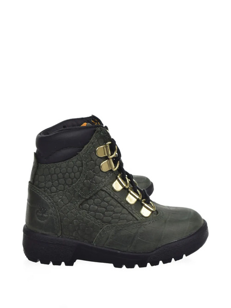  Timberland Kids Textured Leather Boots - Green 