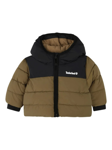  Timberland Kids Two-tone Puffer Jacket - Green 