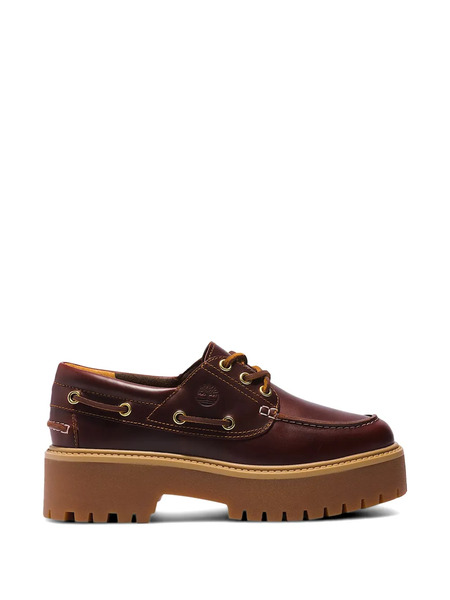  Timberland Lace Up Platform Loafers - Brown 