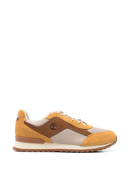  Timberland Logo Leather Sneakers - Neutrals 