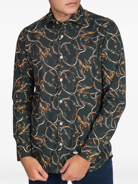  Tintoria Mattei Chains-print Shirt - Green 