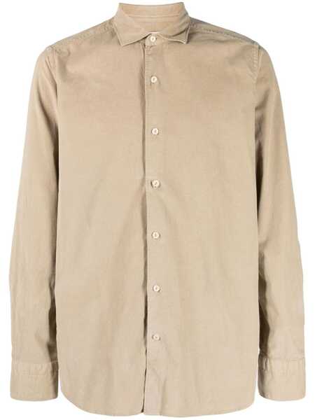  Tintoria Mattei Microsuede Button-up Shirt - Neutrals 