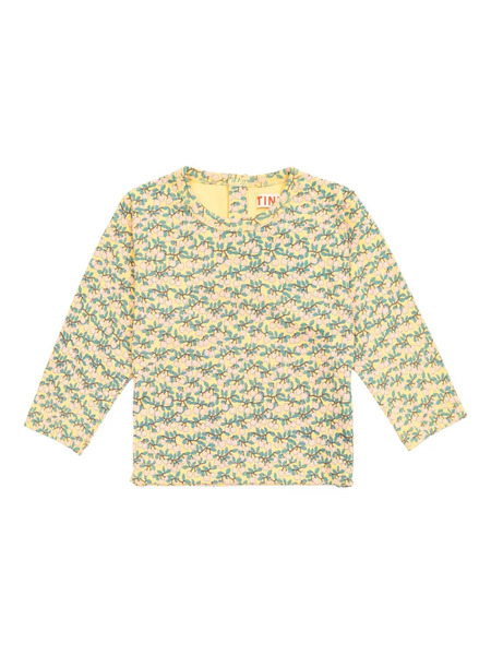  Tiny Cottons Apples-print Long-sleeved T-shirt - Yellow 