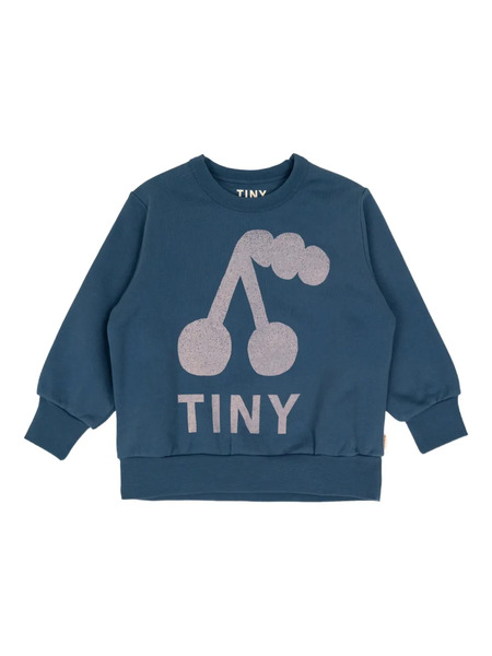  Tiny Cottons Cherry-print Sweatshirt - Blue 