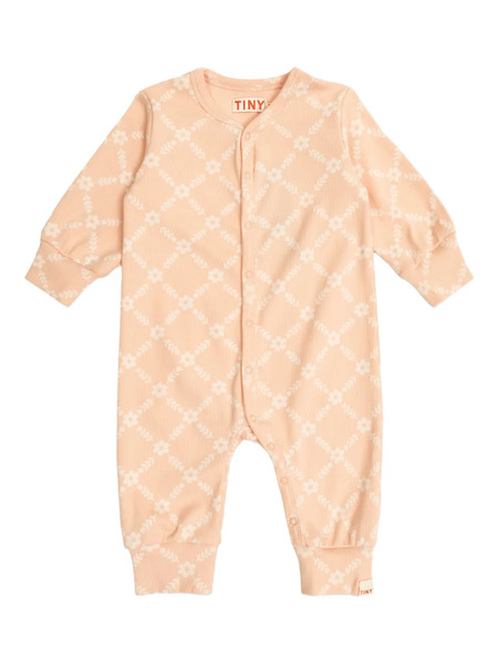  Tiny Cottons Floral-lattice Romper - Pink 