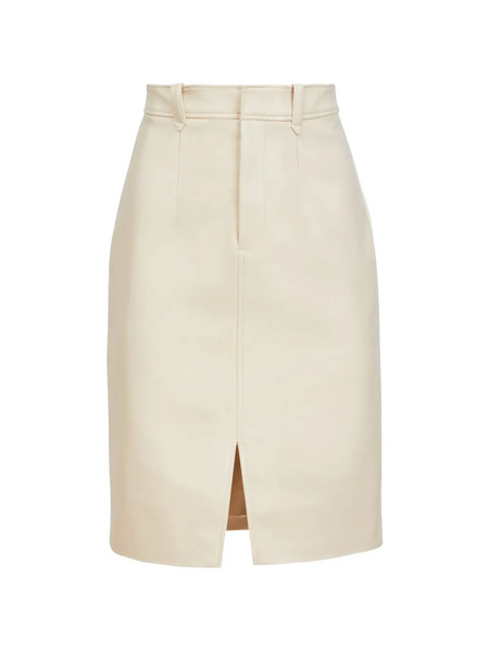  Toccin Noelle Slit Pencil Mini Skirt - Neutrals 