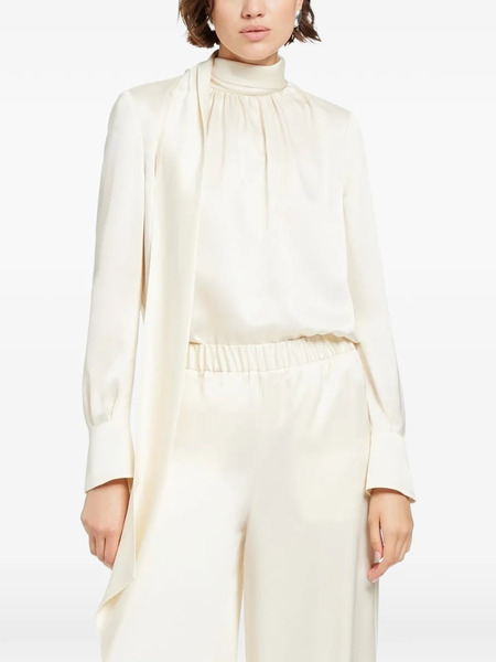  Toccin Veronica Long Sleeve Pussy-bow Blouse - Neutrals 