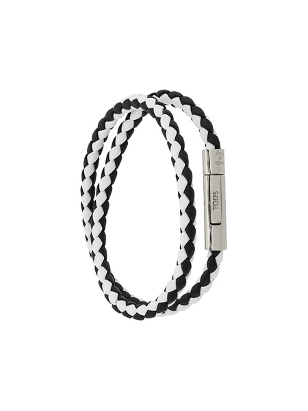  Tod's Braided Wrap Around Bracelet - Black 