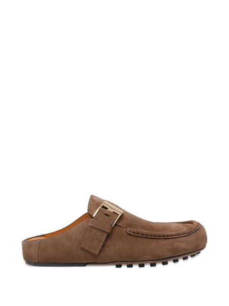  Tod's Buckle-detail Gommini Suede Mules - Brown 