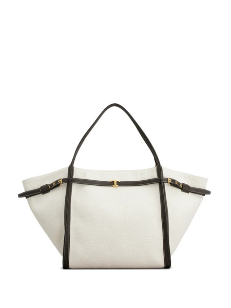  Tod's Buckle Strap Tote Bag - Neutrals 