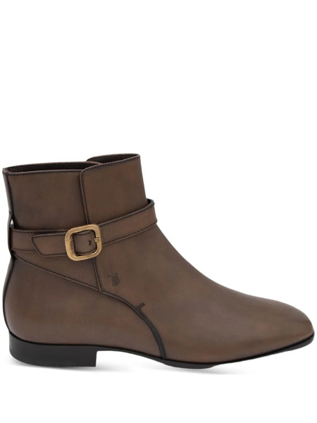  Tod's Buckled Ankle Boots - Brown 
