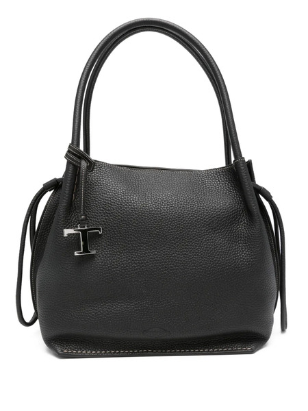  Tod's Buz Leather Tote Bag - Black 