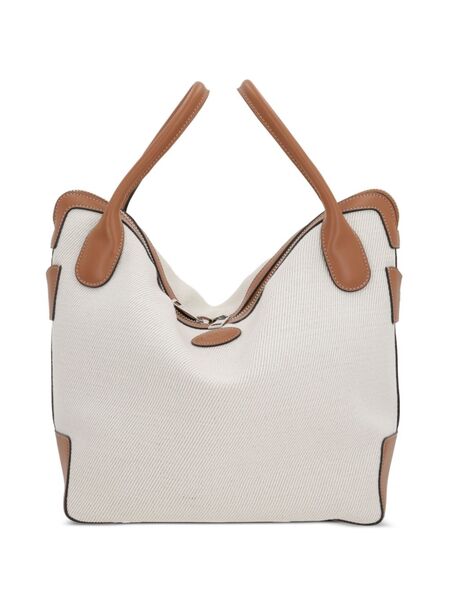 Tod's Canvas Shoulder Bag - White 