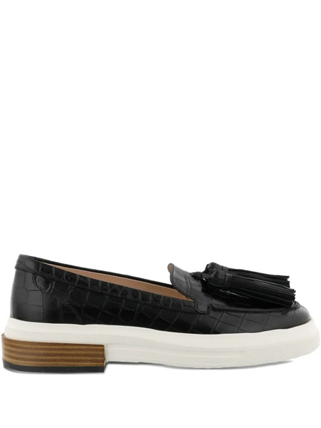  Tod's Crocodile-embossed Loafers - Black 