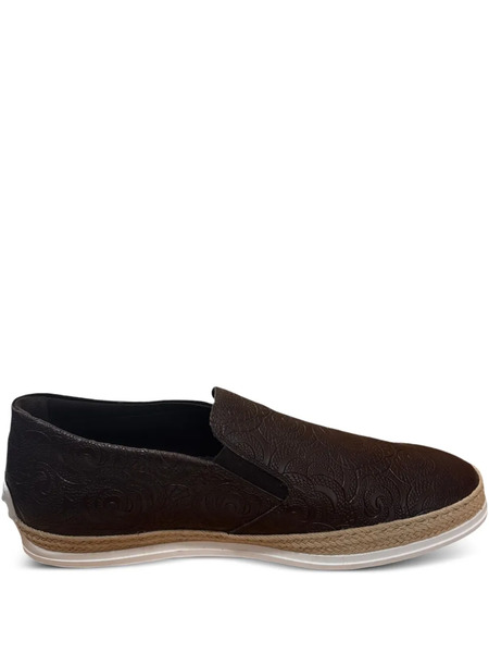  Tod's Embossed-leather Loafers - Brown 