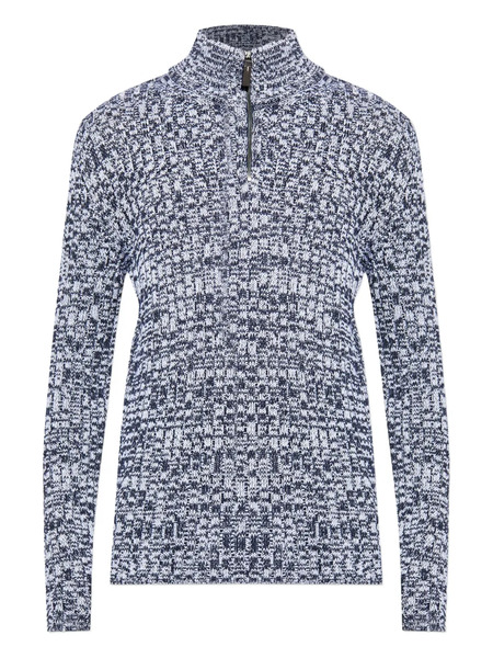  Tod's Half-zip Textured Wool Sweater - Blue 