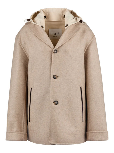  Tod's Hooded Trimmed Jacket - Neutrals 