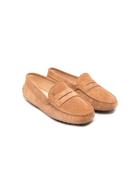  Tod's Kids Logo-debossed Penny Loafers - Brown 