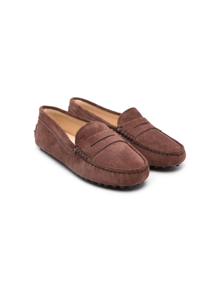  Tod's Kids Logo-debossed Penny Loafers - Brown 