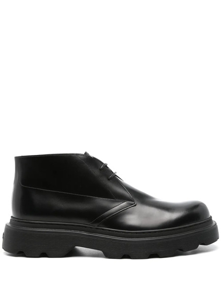  Tod's Leather Ankle Boots - Black 