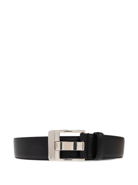  Tod's Leather Buckle Belt - Black 