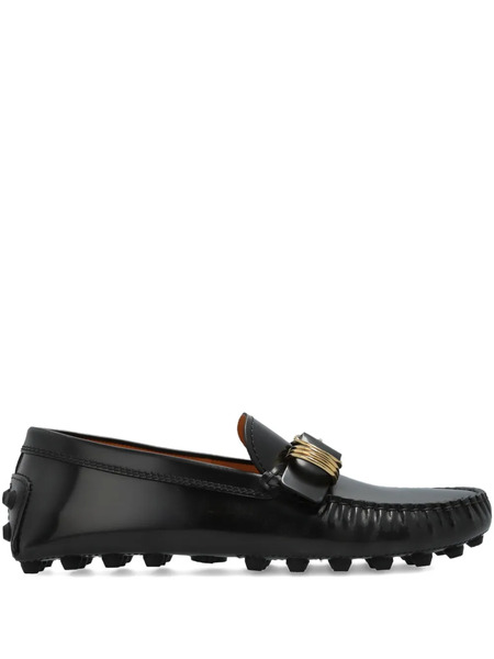  Tod's Leather Buckle Loafers - Black 