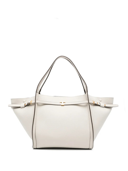  Tod's Leather Buckle Tote Bag - White 