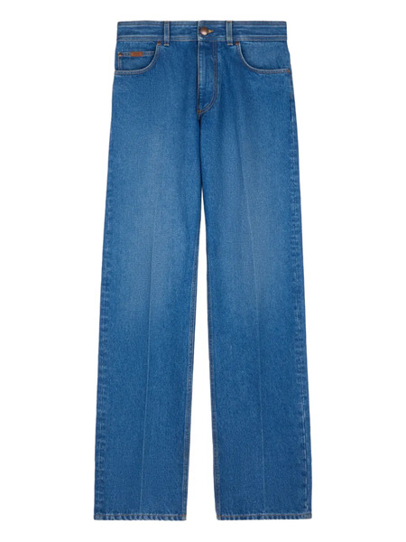  Tod's Leather-patch Five-pocket Jeans - Blue 