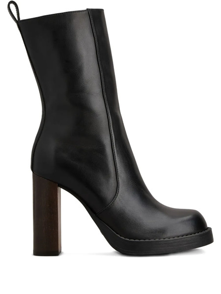  Tod's Leather Zip-fastening Block-heel Boots - Black 