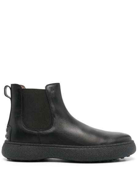  Tod's Logo-debossed Leather Boots - Black 