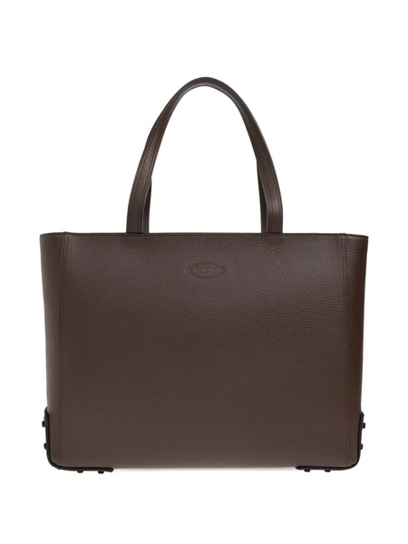  Tod's Logo-embossed Tote Bag - Brown 
