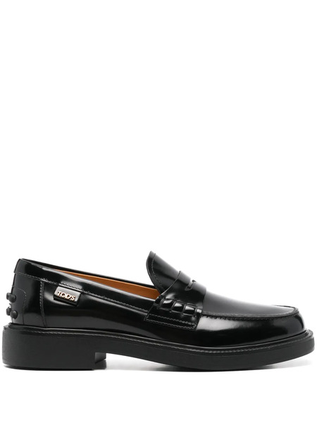  Tod's Logo-lettering Loafers - Black 