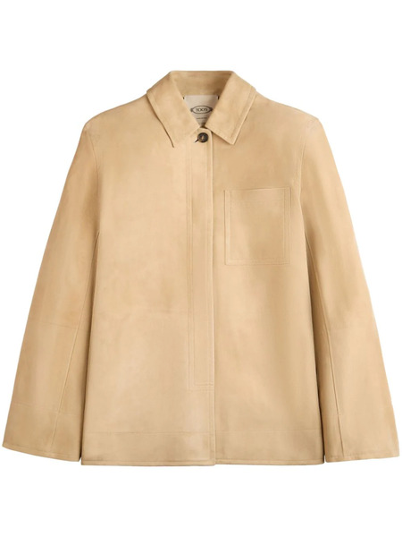  Tod's Logo-patch Leather Jacket - Brown 