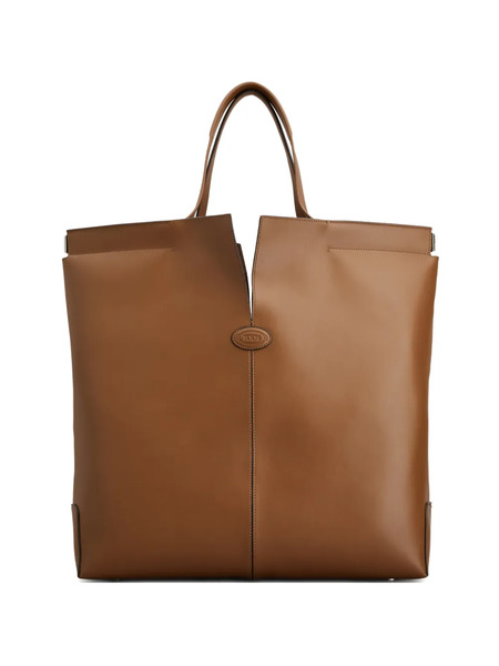 Tod's Logo-patch Tote Bag - Brown 