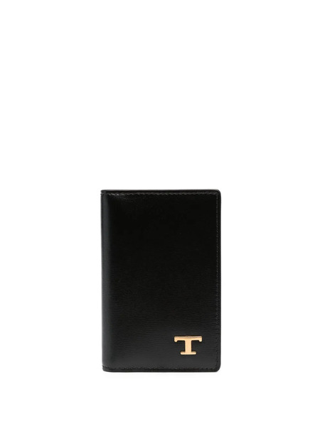  Tod's Logo-plaque Leather Wallet - Black 