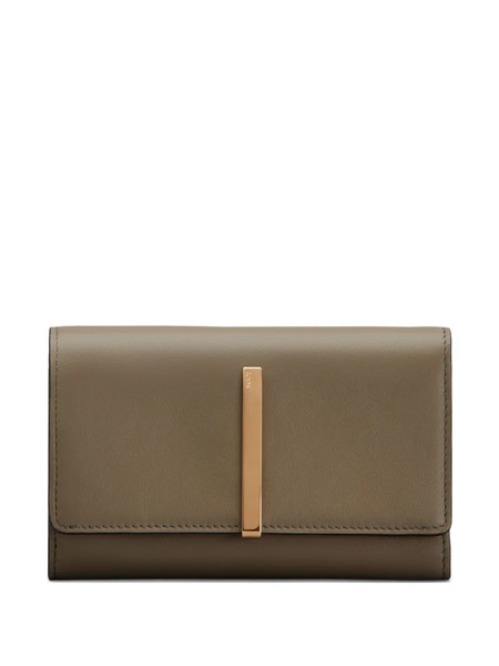  Tod's Metallic-bar Tri-fold Wallet - Brown 