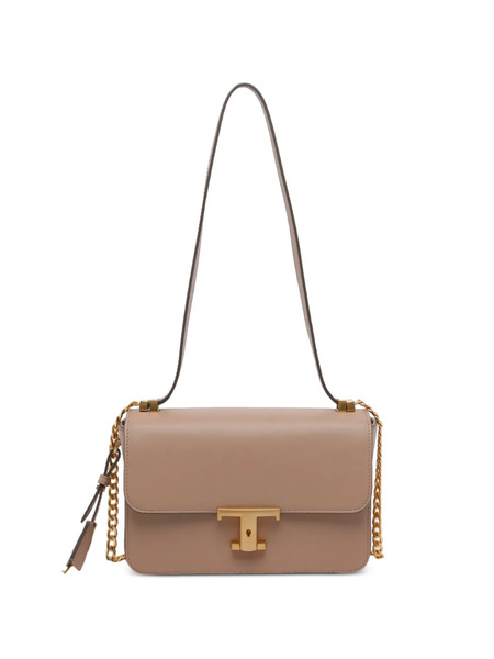  Tod's Mini Leather Flap T Cross Body Bag - Neutrals 