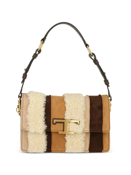  Tod's Quilted Shearling Shoulder Bag - Neutrals 
