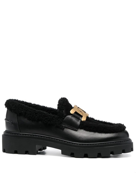  Tod's Shearling-lined Chunky Loafers - Black 