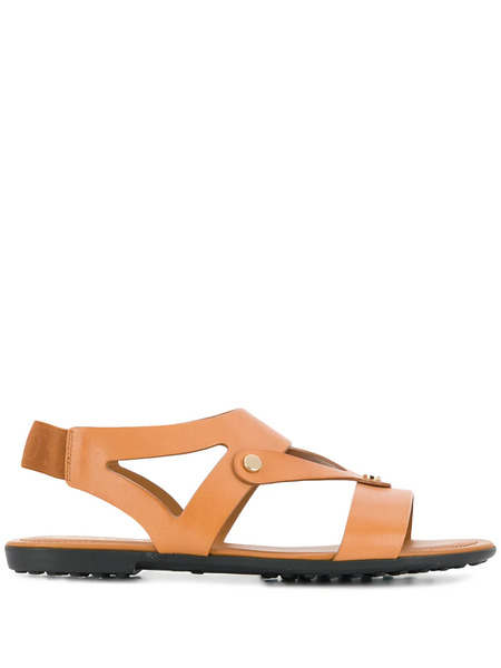  Tod's Studded Flat Sandals - Brown 