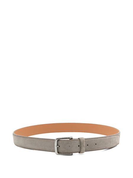  Tod's Suede Buckle Belt - Grey 
