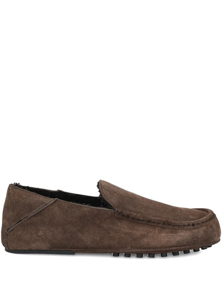  Tod's Suede Flat Loafers - Brown 