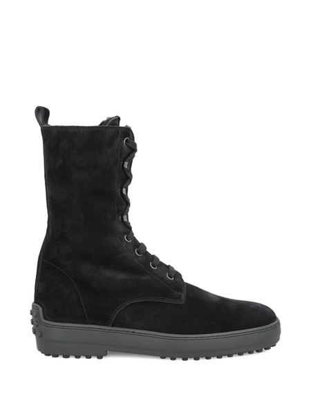  Tod's Suede Lace-up Boots - Black 