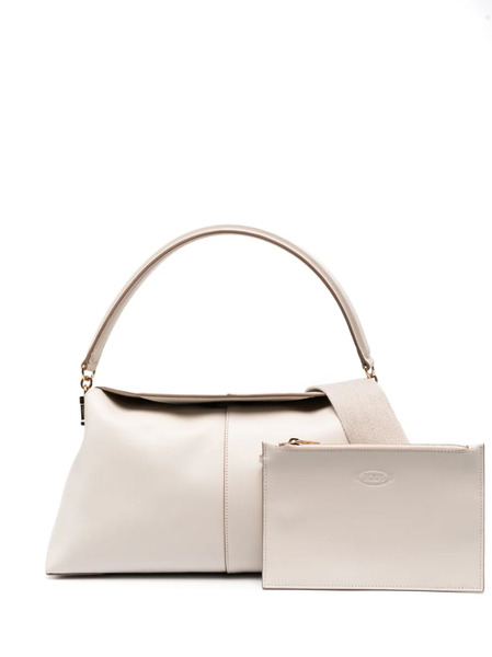  Tod's T Case Logo-plaque Shoulder Bag - Neutrals 