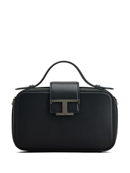  Tod's T-plaque Leather Camera Bag - Black 