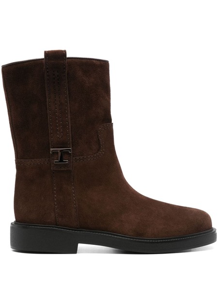  Tod's T Timeless-plaque Boots - Brown 