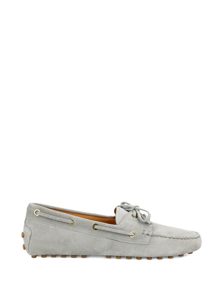  Tod's Tie Detail Flat Loafers - Grey 