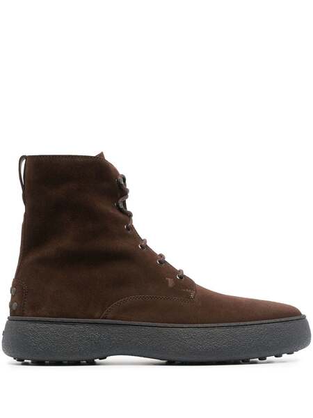  Tod's W.g. Lace-up Leather Boots - Brown 