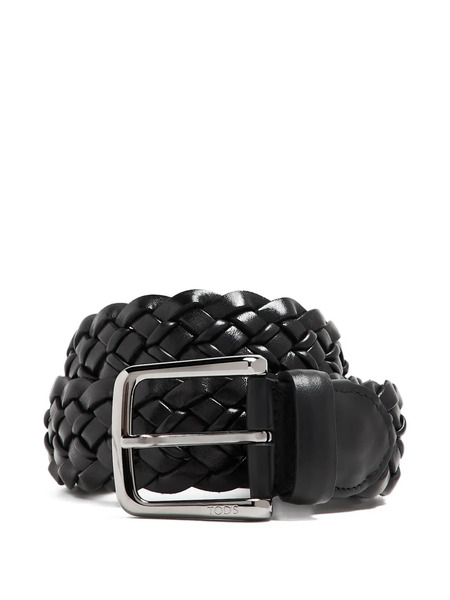  Tod's Woven Buckle Belt - Black 
